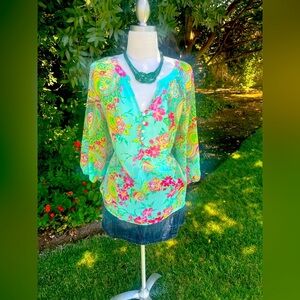 Fig and Flower Multicolor Paisley Blouse